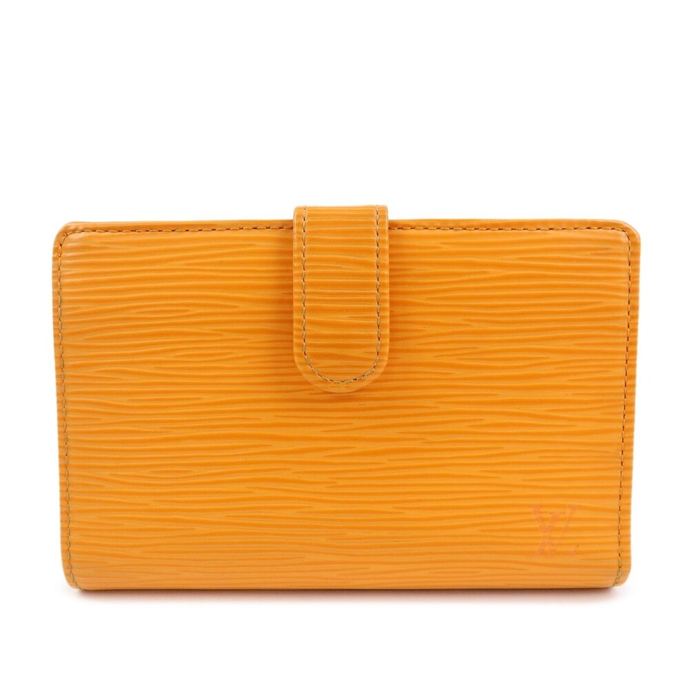 Louis Vuitton Epi Leather Porte Monnaie Viennois Bi-Fold Wallet Orange